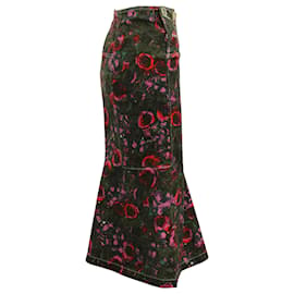 Marni-Marni Flared Midi Skirt in Floral Print Cotton-Other