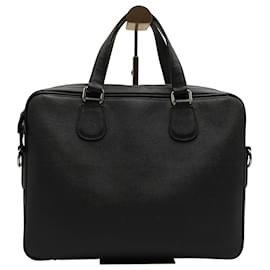Coach-Coach Hudson Briefcase in Black Leather-Black