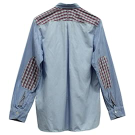 Junya Watanabe-Junya Watanabe Comme Des Garçons Button Down Shirt in Light Blue Cotton-Blue,Light blue