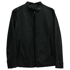 Berluti-Berluti Biker Jacket in Black Leather-Black
