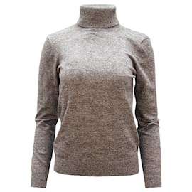 Calvin Klein-Calvin Klein Turtleneck Sweater in Grey Rayon-Grey