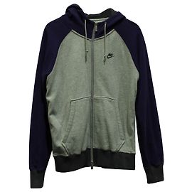 Nike Sudadera con capucha y cremallera en algodón gris Gris