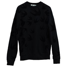Suéter Mcq Swallow com Estampa Completa em Algodão Preto Preto