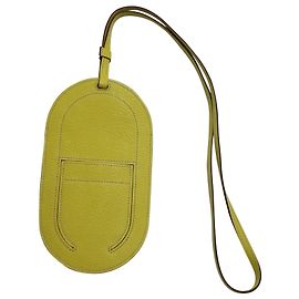 Capa para celular Hermès In-the-Loop To Go GM Verso em couro de cabra amarelo Amarelo