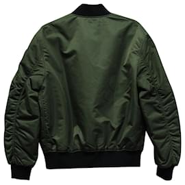Mcq-Mcq by Alexander McQueen Bomber Jacket in Green Polyamide-Green