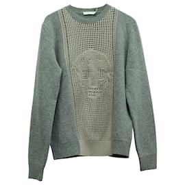 Alexander Mcqueen-Alexander McQueen Skull Logo Sweater in Grey Cotton-Grey