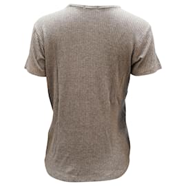 Autre Marque-ATM Anthony Thomas Melillo T-shirt côtelé en modal gris-Gris