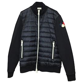 Moncler-Jaqueta acolchoada Moncler em nylon preto-Preto