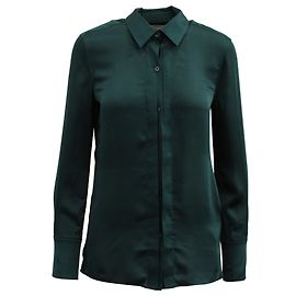 Equipment Camicia Button Down in Seta Verde Acqua Altro Verde