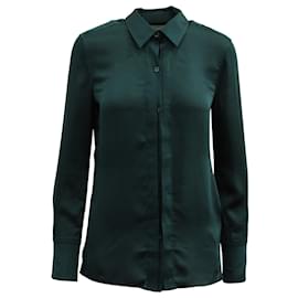 Equipment Button Down Shirt in Teal Silk  Other Green