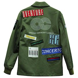 Opening Ceremony-Opening Ceremony Symphony Patch Coach Jacket in Green Cotton-Green,Khaki