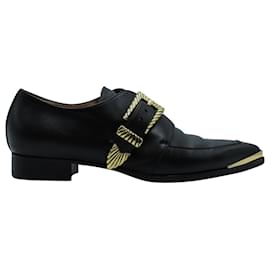 Alberta Ferretti-Zapatos Oxford Alberta Ferretti en Cuero Negro-Negro