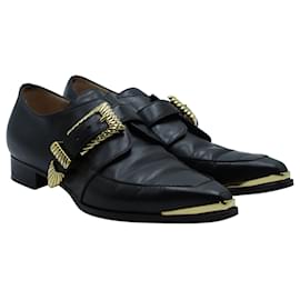 Alberta Ferretti-Zapatos Oxford Alberta Ferretti en Cuero Negro-Negro