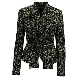 Givenchy-Givenchy Blazer mit Rüschenjacke aus Wolle mit Blumenmuster-Andere