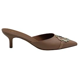 Autre Marque-Malone Souliers Missy 45 Mules in Brown Leather-Brown
