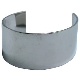 Céline Open-Cuff Bracelet in Silver Metal Silvery Metallic