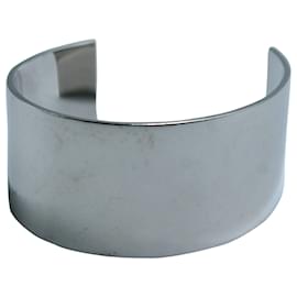 Céline-Céline Open-Cuff Bracelet in Silver Metal-Silvery