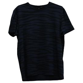 Burberry Prorsum-Burberry Prorsum T-Shirt mit Rundhalsausschnitt und Tierdruck aus blauer Baumwolle-Andere