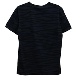 Burberry Prorsum-Burberry Prorsum T-Shirt mit Rundhalsausschnitt und Tierdruck aus blauer Baumwolle-Andere