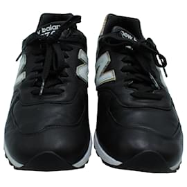 New Balance-New Balance x Paul Smith Low-top Sneakers in Black Leather-Black