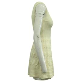 Missoni-Vestido Missoni Knit decote em V em Lã Creme-Branco,Cru