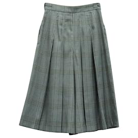 Maje-Maje Houndstooth Culottes Pants in Grey Polyester-Grey