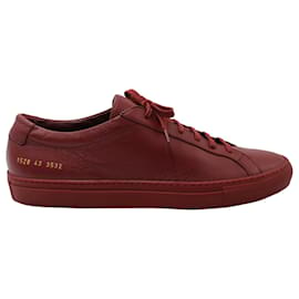 Autre Marque-Common Projects Original Achilles Low Top Sneakers in Burgundy Leather-Dark red