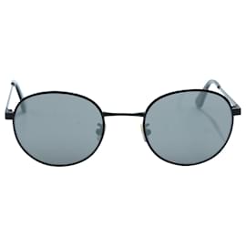 Saint Laurent-Runde Saint Laurent Sonnenbrille aus schwarzem Metall-Schwarz