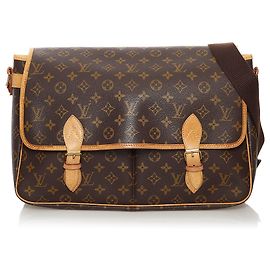 Louis Vuitton Marrone Monogram Sac Gibeciere GM Marrone