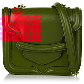 Alexander Mcqueen-Alexander McQueen Red Mini Heroine Leather Crossbody Bag-Red