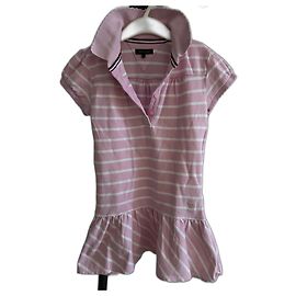 Robe Tommy Hilfiger Rugby à rayures rose coton Rose