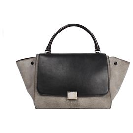 Céline Celine Trapèze handbag. Black Grey