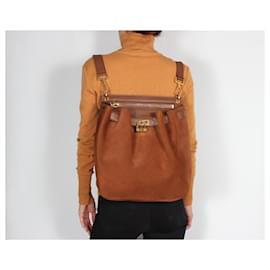 Tom Ford-Tom Ford Lock-Front Sling Bag, Backpack.-Brown