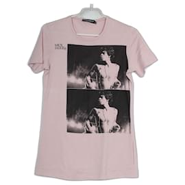 Dolce & Gabbana-T-shirt Dolce & Gabbana with Mick Jagger.-Black,Pink