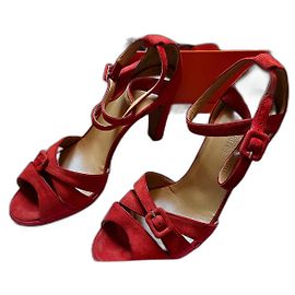 Hermès Orange Deerskin Heels Orange