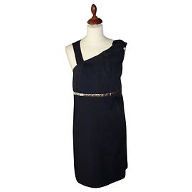 Robe de cocktail en soie noire Chloé Noir