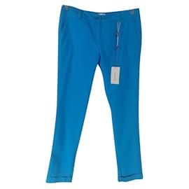 Calça azul de algodão Parosh Azul