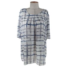 Vera Wang Simply Blouse Top Polyester Multi Color XL Multiple colors