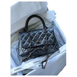 Chanel-Chanel Small Coco Handle bag-Dark grey