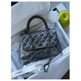 Chanel-Chanel Small Coco Handle bag-Dark grey