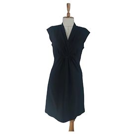 Autre Marque Schwarzes Baumwollkleid Schwarz