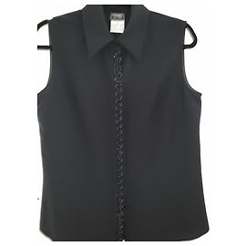 Chanel Oberteil Schwarz aus Polyester Größe M Schwarz