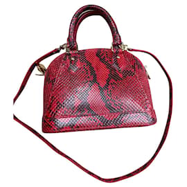Louis Vuitton Alma BB Python Vermelho Bolsa Vermelho