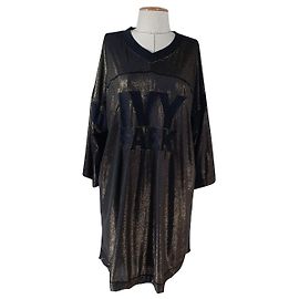 Autre Marque Robe Ivy Park Noir et Or XL Noir Doré