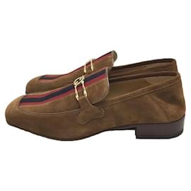 Gucci-GUCCI Interlocking Horsebit / Loafers / US6.5 / CML / Suede-Other