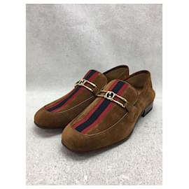 Gucci-GUCCI Interlocking Horsebit / Loafers / US6.5 / CML / Suede-Other