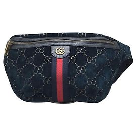 GUCCI Riñonera / Terciopelo / VERDE / Liso Verde