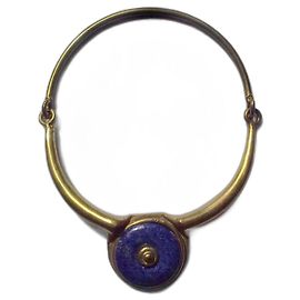 Autre Marque Designer necklace with blue stone Navy blue