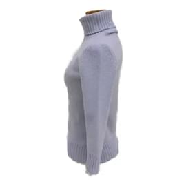 Céline-*CELINE Celine Turtle neck knit light blue S size knit sweater long sleeve ladies-Light blue