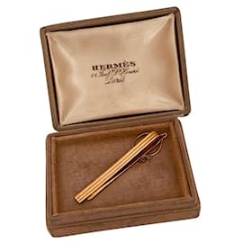 Hermès-clipe de ouro 18 quilates-Dourado